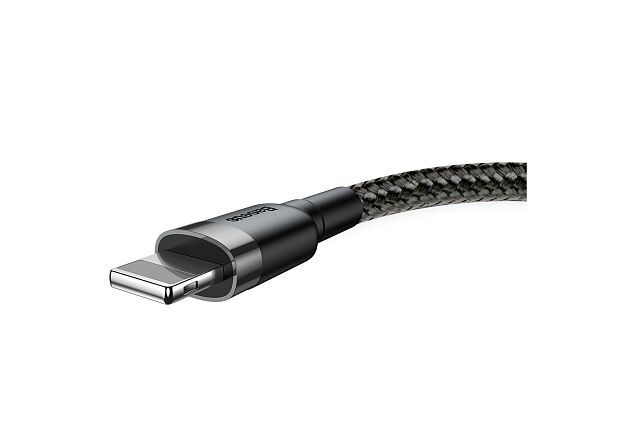 Кабель USB BASEUS Cafule CALKLF-CG1, USB - Lightning, 1.5А, 2 м, серыйчерный - 2