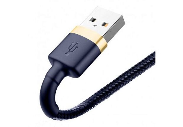 Кабель USB BASEUS Cafule, USB - Lightning, 2.4А, 1 м, золотойсиний - 4