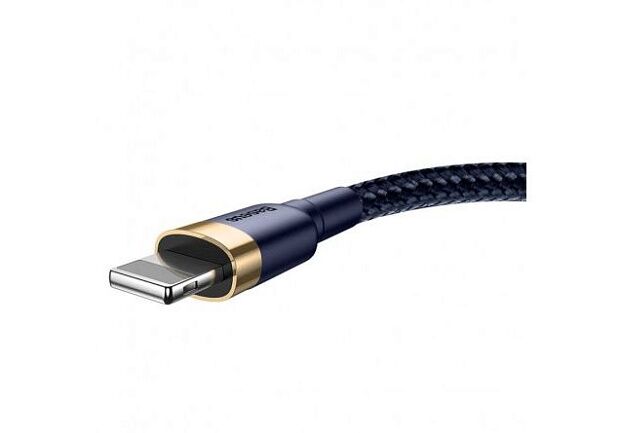 Кабель USB BASEUS Cafule, USB - Lightning, 2.4А, 1 м, золотойсиний - 2
