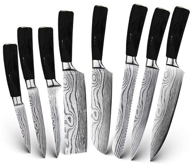 Набор кухонных ножей Spetime 8-Pieces Kitchen Knife Set 8 BL03KN8 (Black) - 1