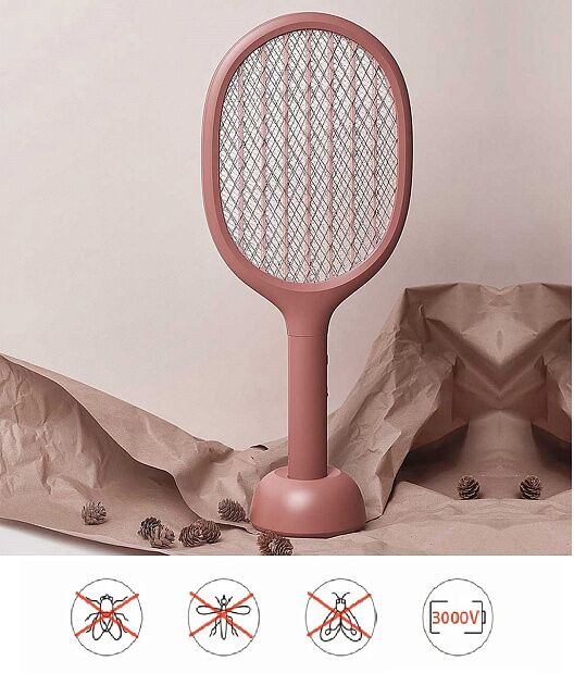 Электрическая мухобойка SOLOVE Vertical Electric Mosquito Swatter P1 (Brown/Коричневый) - 2