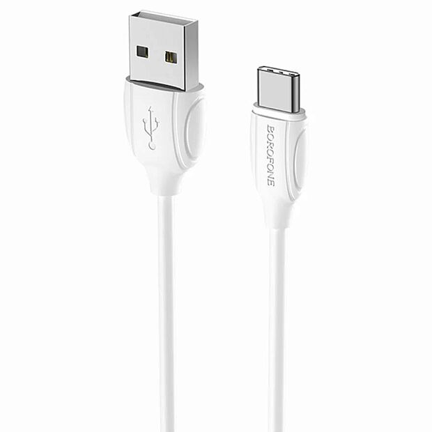USB кабель BOROFONE BX19 Benefit Type-C, 3A, 1м, PVC (белый) - 1
