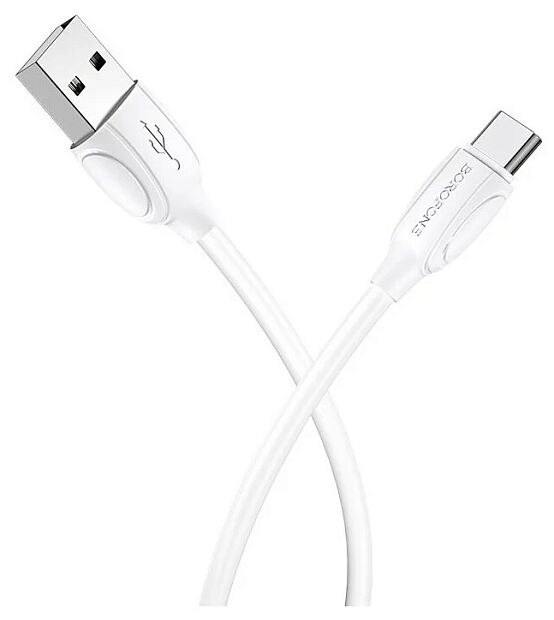 USB кабель BOROFONE BX19 Benefit Type-C, 3A, 1м, PVC (белый) - 2