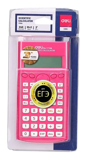 E1710A/RED калькулятор Deli E1710A/RED красный 102-разр. - 3