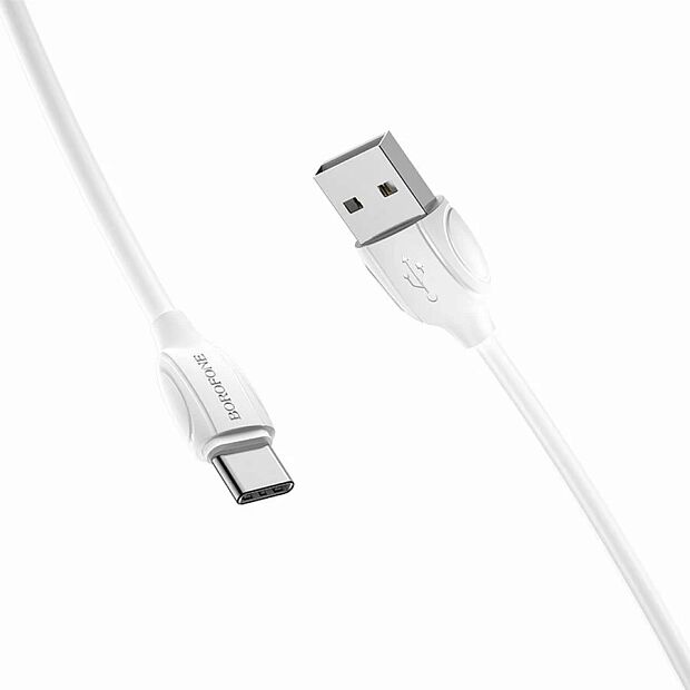 USB кабель BOROFONE BX19 Benefit Type-C, 3A, 1м, PVC (белый) - 4