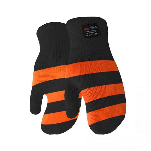 Водонепроницаемые детские варежки Dexshell Children mittens, оранжевые DG536S - 2